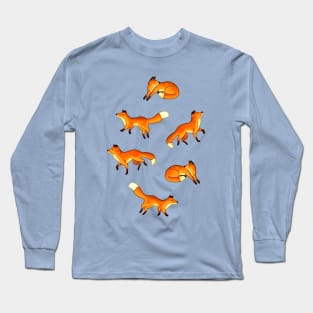 Free Frolicking Foxes Long Sleeve T-Shirt